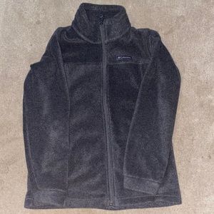 Columbia grey fleece jacket zip up